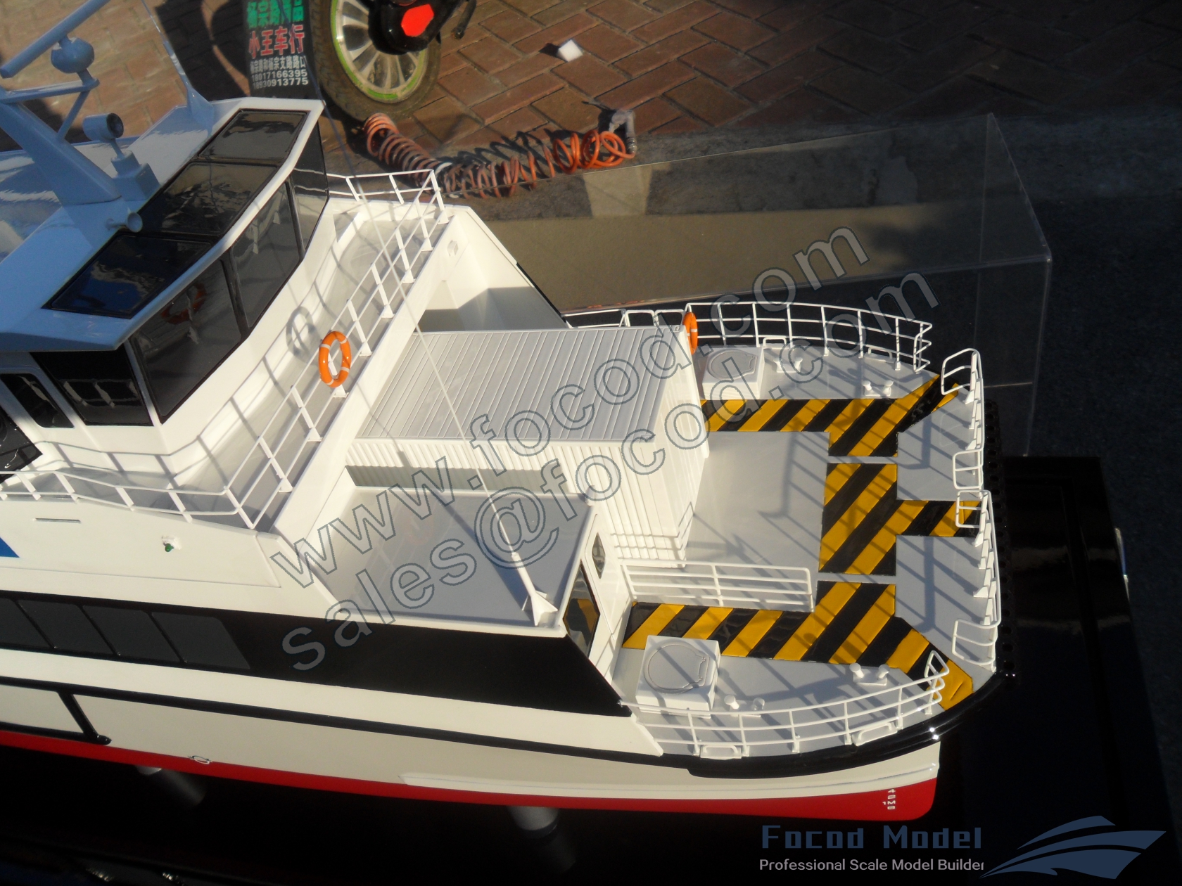 custom made model of 24m catamaran